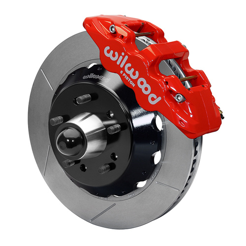 Wilwood Brake Kit, Front, AERO6 Big Brake, Radial, 14.00 Rotor, Plain Face, Red, For Chevrolet, CPP, For GMC, Kit