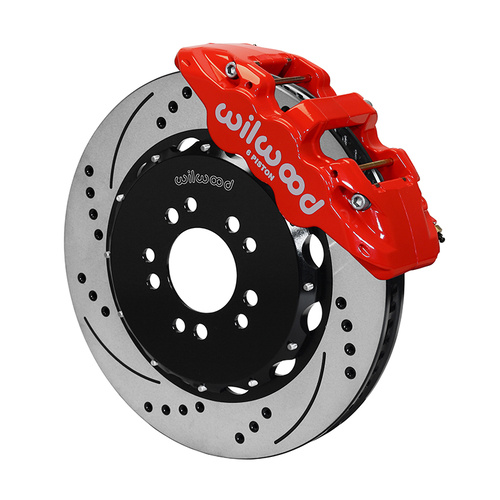 Wilwood Brake Kit, Front, AERO6 Big Brake, Radial, 14.25 Rotor, SRP, Red, For Chevrolet, w/Lines, Kit