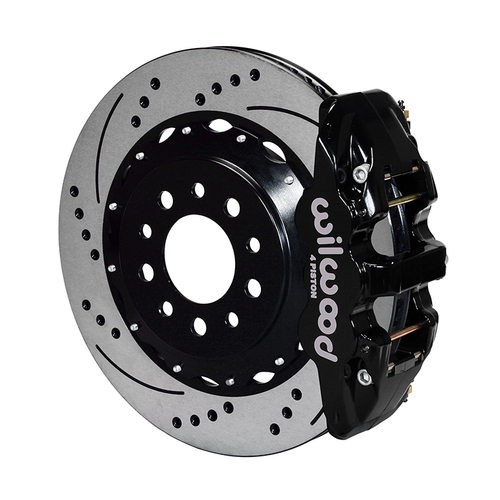 Wilwood Brake Kit, Rear, AERO4 Big Brake For OE Parking Brake, Radial, 14.25 Rotor, SRP, Black, OEM, w/Lines, Kit