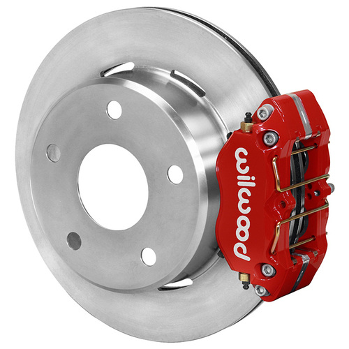 Wilwood Brake Kit, Rear, Dynapro Lug Mount Parking, Lug, 12.19 Rotor, Plain Face, Red, Big For Ford Bronco, Kit