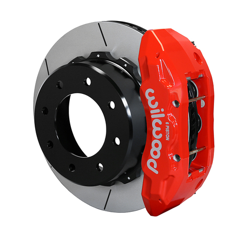 Wilwood Brake Kit, Rear, Tx6R Big Brake Truck, Radial, 15.50 Rotor, Plain Face, Red, OEM, Kit