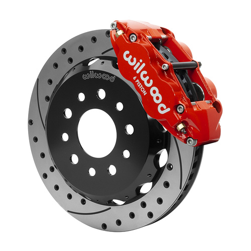 Wilwood Brake Kit, Front, FNSL6R Big Brake (Hat), Radial, 12.88 Rotor, SRP, Red, For Jeep, Kit