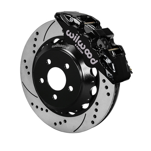 Wilwood Brake Kit, Front, AERO6 Big Brake, Radial, 14.00 Rotor, SRP, Black, For Ford, w/Lines, Kit