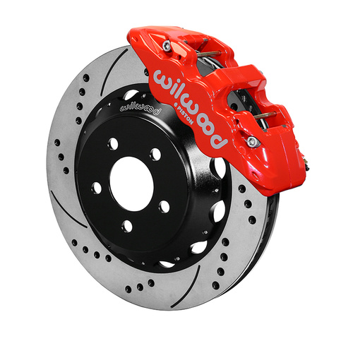 Wilwood Brake Kit, Front, AERO6 Big Brake, Radial, 14.00 Rotor, SRP, Red, For Ford, w/Lines, Kit