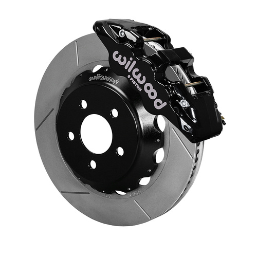 Wilwood Brake Kit, Front, AERO6 Big Brake, Radial, 15.00 Rotor, Plain Face, Black, For Ford, w/Lines, Kit