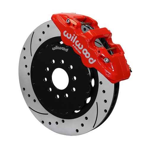 Wilwood Brake Kit, Front, AERO6 Big Brake, Radial, 15.00 Rotor, SRP, Red, Art Morrison, For Cadillac, For Chevrolet, Kit