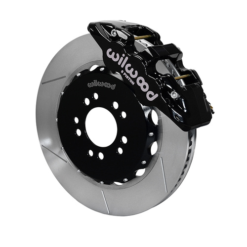 Wilwood Brake Kit, Front, AERO6 Big Brake, Radial, 15.00 Rotor, Plain Face, Black, For Chevrolet, w/Lines, Kit