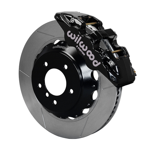 Wilwood Brake Kit, Front, AERO6 Big Brake, Radial, 15.00 Rotor, Plain Face, Black, For BMW, w/Lines, Kit