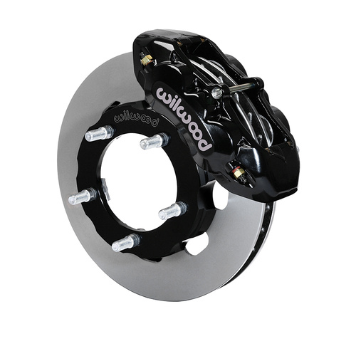 Wilwood Brake Kit, Front, D8-4 Truck, Lug, 12.19 Rotor, Plain Face, Black, For Ford, w/Lines, Kit