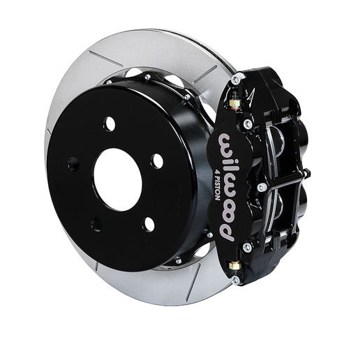 Wilwood Brake Kit, Rear, FNSL4R Big Brake For OE Parking Brake, Radial, 12.88 Rotor, Plain Face, Black, OEM, w/Lines, Kit