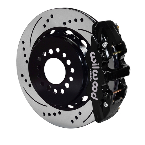 Wilwood Brake Kit, Rear, AERO4 Big Brake For OE Parking Brake, Radial, 14.25 Rotor, SRP, Black, OEM, w/Lines, Kit