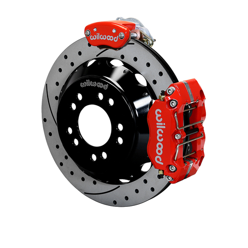 Wilwood Brake Kit, Rear, NDPR-MC4 Parking, Radial, 12.88 Rotor, SRP, Red, OEM, w/Lines, Kit