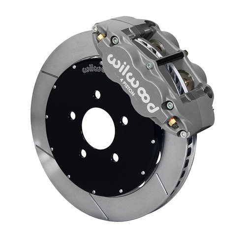 Wilwood Brake Kit, Front, FSL4R Big Brake (Race), Radial, 12.88 Rotor, Plain Face, Ano, For Ford, w/Lines, Kit
