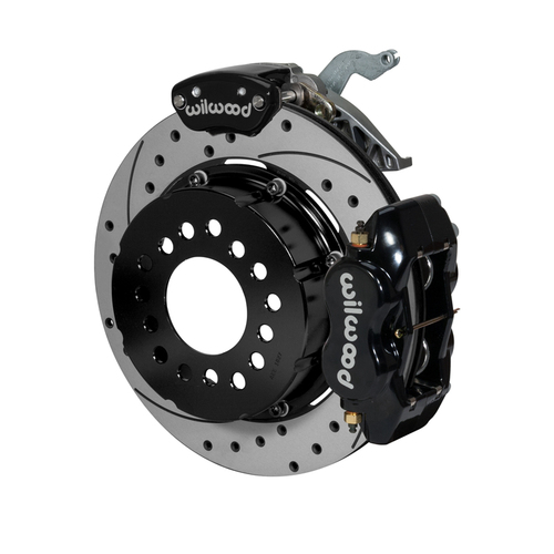Wilwood Brake Kit, Rear, FDLI-MC4 Parking, Lug, 12.19 Rotor, GT Slotted & Drilled, Black, Kit