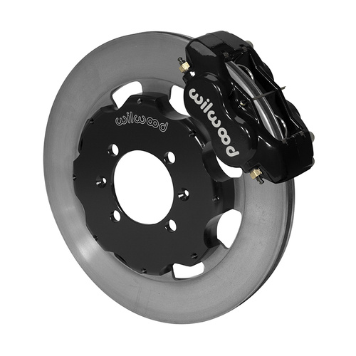 Wilwood Brake Kit, Front, FDLI Big Brake (Hat), Lug, 12.19 Rotor, Plain Face, Black, Fiat, For Mazda, w/Lines, Kit