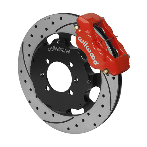 Wilwood Brake Kit, Front, FDLI Big Brake (Hat), Lug, 12.19 Rotor, SRP, Red, Fiat, For Mazda, w/Lines, Kit