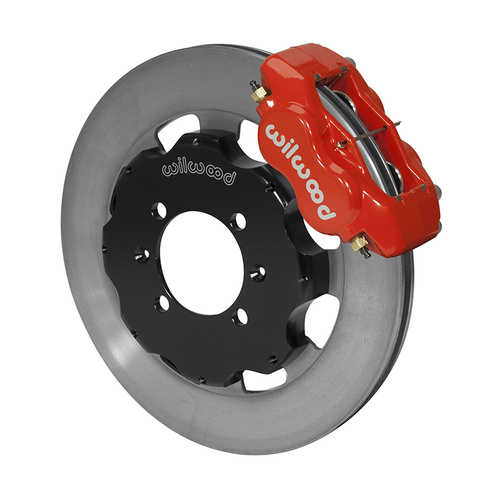 Wilwood Brake Kit, Front, FDLI Big Brake (Hat), Lug, 12.19 Rotor, Plain Face, Red, Fiat, For Mazda, w/Lines, Kit