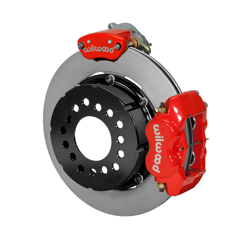 Wilwood Brake Kit, Rear, FDLI-MC4 Parking, Lug, 12.19 Rotor, Plain Face, Red, Kit