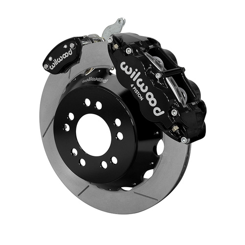 Wilwood Brake Kit, Rear, Forged Narrow Superlite 4R-MC4 Big Brake Parking, Radial, 12.88 Rotor, Plain Face, Black, Kit
