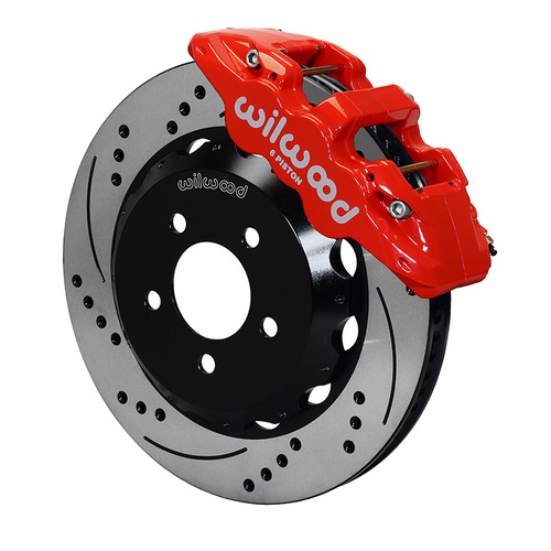 Wilwood Brake Kit, Front, AERO6 Big Brake, Radial, 14.00 Rotor, SRP, Red, For Chevrolet, w/Lines, Kit