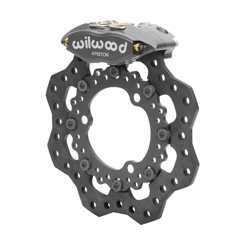 Wilwood Brake Kit, Front, Powerlite Dirt Modified, Radial, 11.75 Rotor, Plain Face, Ano, N.E. Dirt Modified, Kit