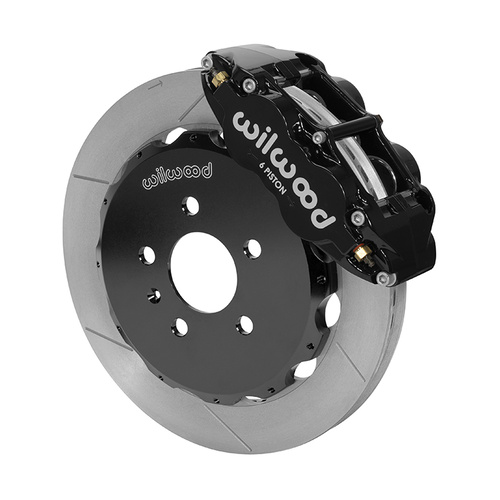 Wilwood Brake Kit, Front, FNSL6R Big Brake (Hat), Radial, 12.88 Rotor, Plain Face, Black, For Audi, w/Lines, Kit
