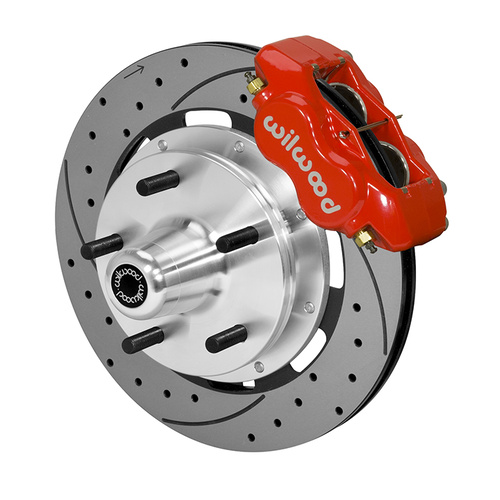 Wilwood Brake Kit, Front, FDLI Big Brake (5x5 Hub), Lug, 12.19 Rotor, SRP, Red, For Ford, Heidts, Magnum, For Mercury, Kit