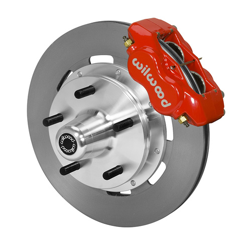 Wilwood Brake Kit, Front, FDLI Big Brake (5x5 Hub), Lug, 12.19 Rotor, Plain Face, Red, For Ford, Heidts, Magnum, For Mercury, Kit