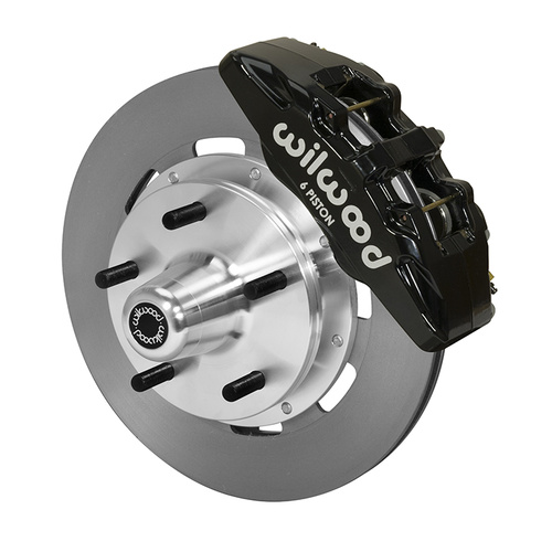 Wilwood Brake Kit, Front, DP6 Big Brake (5x5 Hub), Lug, 12.19 Rotor, Plain Face, Black, For Ford, Heidts, Magnum, For Mercury, Kit