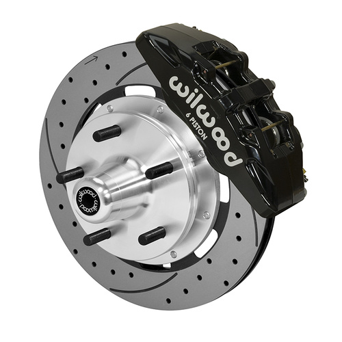 Wilwood Brake Kit, Front, DP6 Big Brake (5x5 Hub), Lug, 12.19 Rotor, SRP, Black, For Ford, Heidts, Magnum, For Mercury, Kit