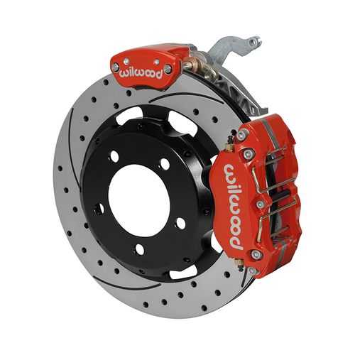 Wilwood Brake Kit, Rear, NDPR-MC4 Parking, Radial, 12.19 Rotor, SRP, Red, OEM, w/Lines, Kit