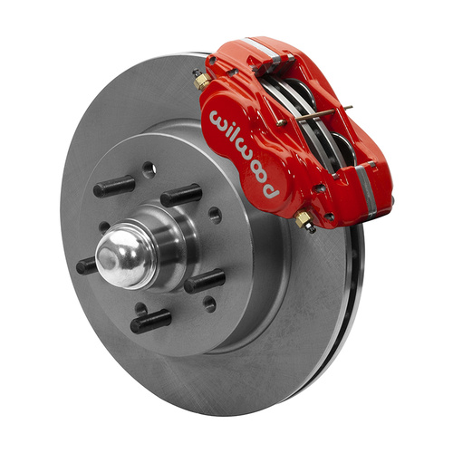 Wilwood Brake Kit, Front, Classic Series Dynalite, Lug, 11.50 Rotor, Plain Face, Red, For Chevrolet, Kit