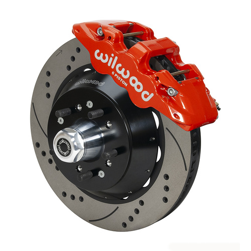 Wilwood Brake Kit, Front, AERO6 Big Brake, Radial, 14.00 Rotor, SRP, Red, For Ford, Kit