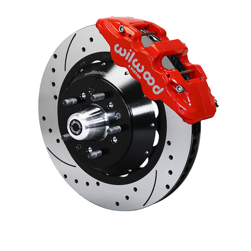 Wilwood Brake Kit, Front, AERO6 Big Brake, Radial, 15.00 Rotor, SRP, Red, Art Morrison, Roadster, Kit