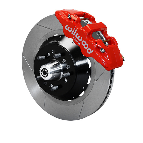 Wilwood Brake Kit, Front, AERO6 Big Brake, Radial, 15.00 Rotor, Plain Face, Red, Art Morrison, Roadster, Kit