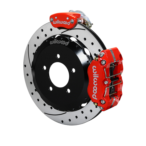 Wilwood Brake Kit, Rear, NDPR-MC4 Parking, Radial, 12.88 Rotor, SRP, Red, OEM, w/Lines, Kit