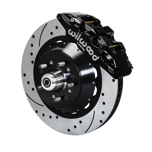 Wilwood Brake Kit, Front, AERO6 Big Brake, Radial, 15.00 Rotor, SRP, Black, For Buick, For Chevrolet, For GMC, Heidts, Olds, For Pontiac, Kit