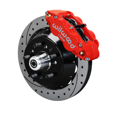 Wilwood Brake Kit, Front, FNSL6R Big Brake (5x5 Hub), Radial, 14.00 Rotor, SRP, Red, Art Morrison, Roadster, Kit