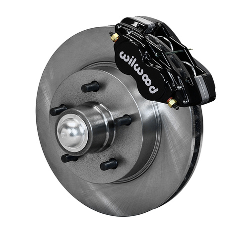 Wilwood Brake Kit, Front, Classic Series Dynalite, Lug, 11.88 Rotor, Plain Face, Black, For Cadillac, w/Lines, Kit