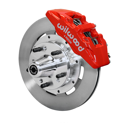 Wilwood Brake Kit, Front, DP6 Big Brake (Hub), Lug, 12.19 Rotor, Plain Face, Red, For Chrysler, For Dodge, For Plymouth, Kit