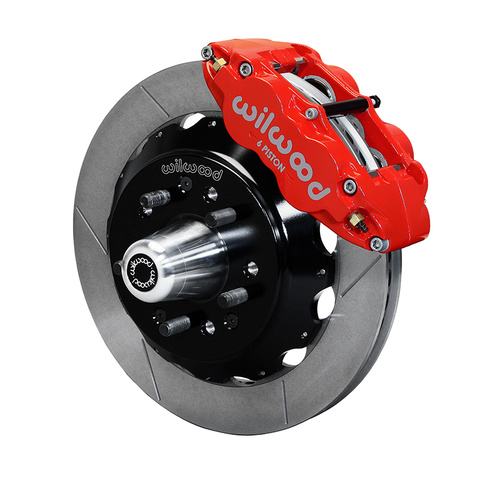 Wilwood Brake Kit, Front, FNSL6R Big Brake (Hub), Radial, 12.88 Rotor, Plain Face, Red, For Chrysler, For Dodge, For Plymouth, Kit