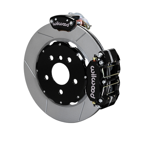 Wilwood Brake Kit, Rear, NDPR-MC4 Parking, Radial, 12.19 Rotor, Plain Face, Black, OEM, w/Lines, Kit