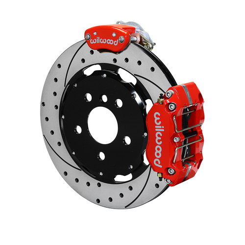 Wilwood Brake Kit, Rear, NDPR-MC4 Parking, Radial, 12.19 Rotor, SRP, Red, OEM, w/Lines, Kit