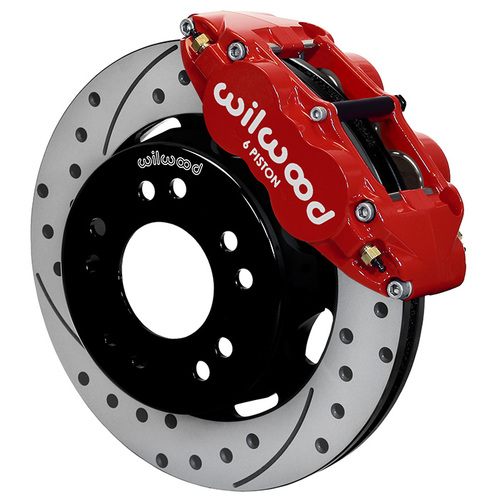 Wilwood Brake Kit, Front, FNSL6R Big Brake (Hat), Radial, 12.19 Rotor, SRP, Red, For Chevrolet, For GMC, Kit
