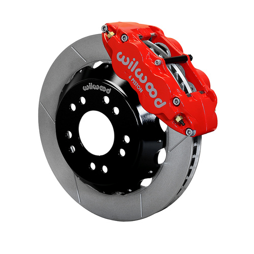 Wilwood Brake Kit, Front, FNSL6R Big Brake (Hat), Radial, 13.06 Rotor, Plain Face, Red, For Chevrolet, For GMC, Kit