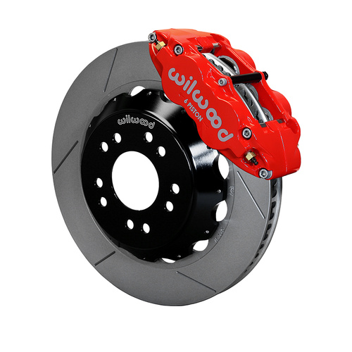 Wilwood Brake Kit, Front, FNSL6R Big Brake (Hat), Radial, 14.00 Rotor, Plain Face, Red, For Chevrolet, For GMC, Kit