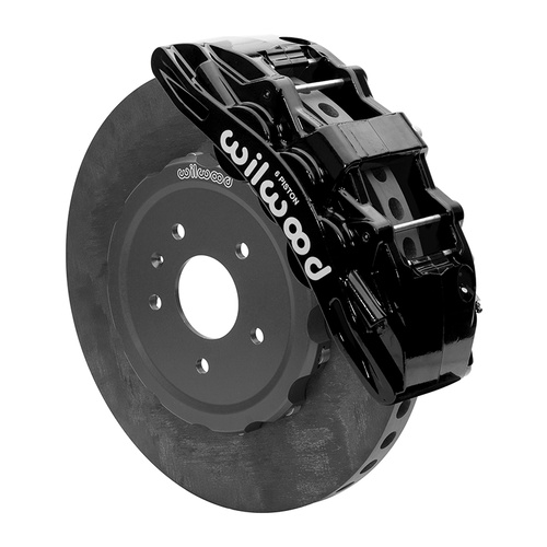 Wilwood Brake Kit, Front, SX6R WCCB Carbon-Ceramic Big Brake, Radial, 15.00 Rotor, Plain Face, Black, Kit