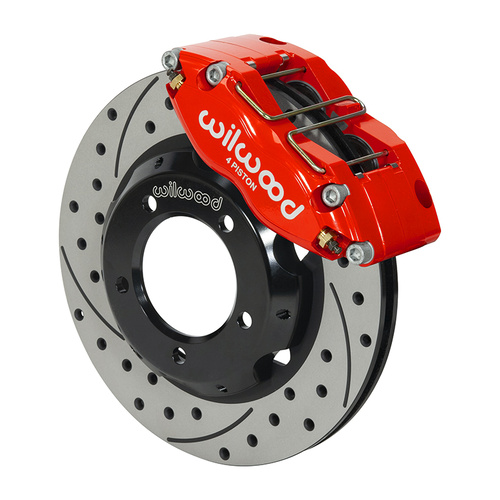 Wilwood Brake Kit, Front, NDPR-DS Big Brake (Hat), Radial, 11.00 Rotor, SRP, Red, For Jaguar, w/Lines, Kit