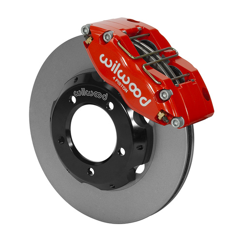 Wilwood Brake Kit, Front, NDPR-DS Big Brake (Hat), Radial, 11.00 Rotor, Plain Face, Red, For Jaguar, w/Lines, Kit