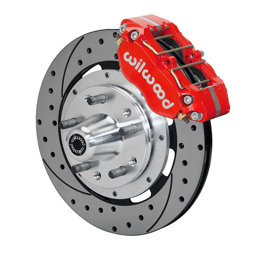 Wilwood Brake Kit, Front, DP-DB Big Brake (Hub), Lug, 12.19 Rotor, SRP, Red, For Ford, For Mercury, Kit